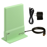 地上デジタル放送用ブースタ内蔵室内アンテナ ライトグリーン IDA-7CB-LG