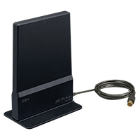 地上デジタル放送用ブースタ内蔵室内アンテナ セミグロスブラック IDA-7CB-SK