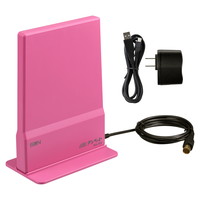 地上デジタル放送用ブースタ内蔵室内アンテナ ワインレッド IDA-7CB-WR