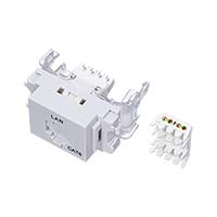 LANモジュラジャック 工具レスタイプ セラミックホワイト用 LMJ-6TL-C