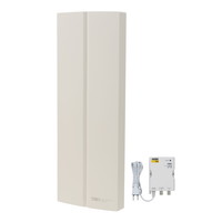 地上デジタル放送用ブースタ内蔵UHF平面アンテナ 水平専用 アイボリーホワイト SDA-20-2A-W