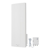 地デジ用 ブースタ内蔵UHF平面アンテナ 水平専用 ホワイト WG26B-W